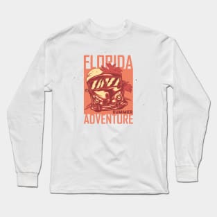 Florida Summer Adventure Surfing Bus Long Sleeve T-Shirt